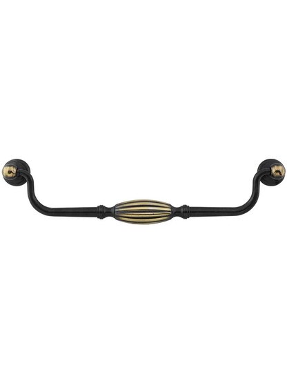 Tuscany Drop Pull - 8 13/16 inch Center-to-Center in Dark Antique Brass.